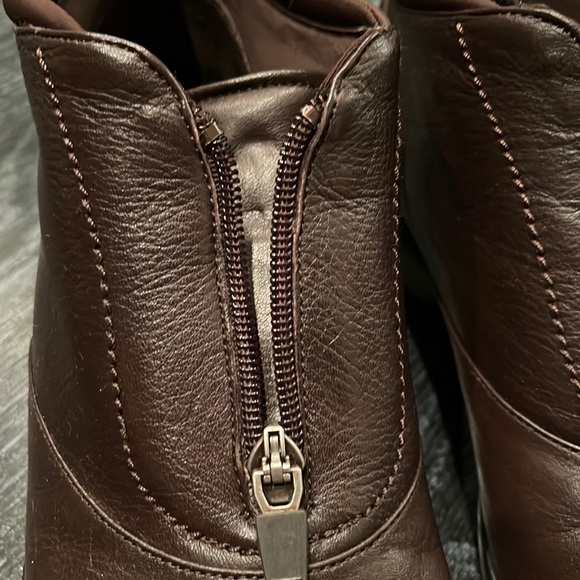 Easy Spirit Esdrina ankle booties boots zipped brown leather women’s size 9 - Picture 11 of 14